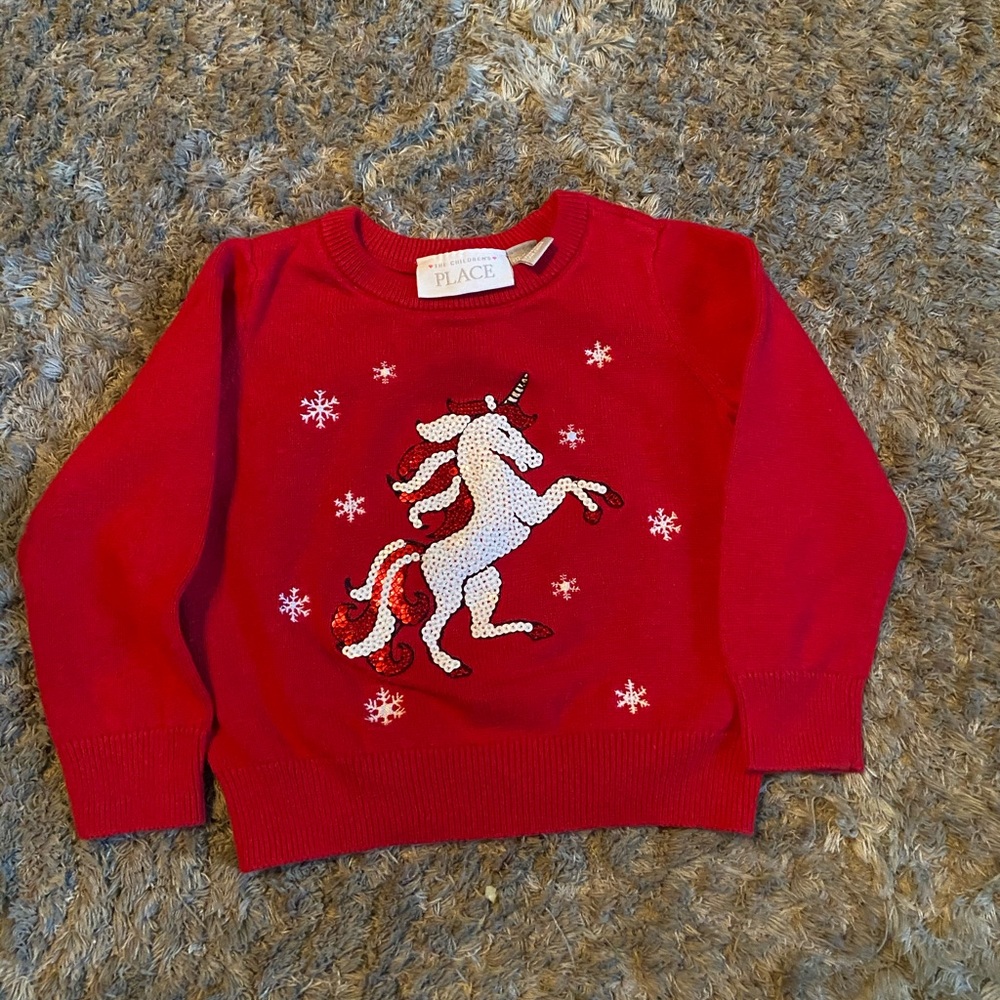 Baby girl unicorn sweater